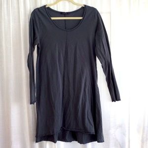 Jazzy gray cotton A-line tunic size M